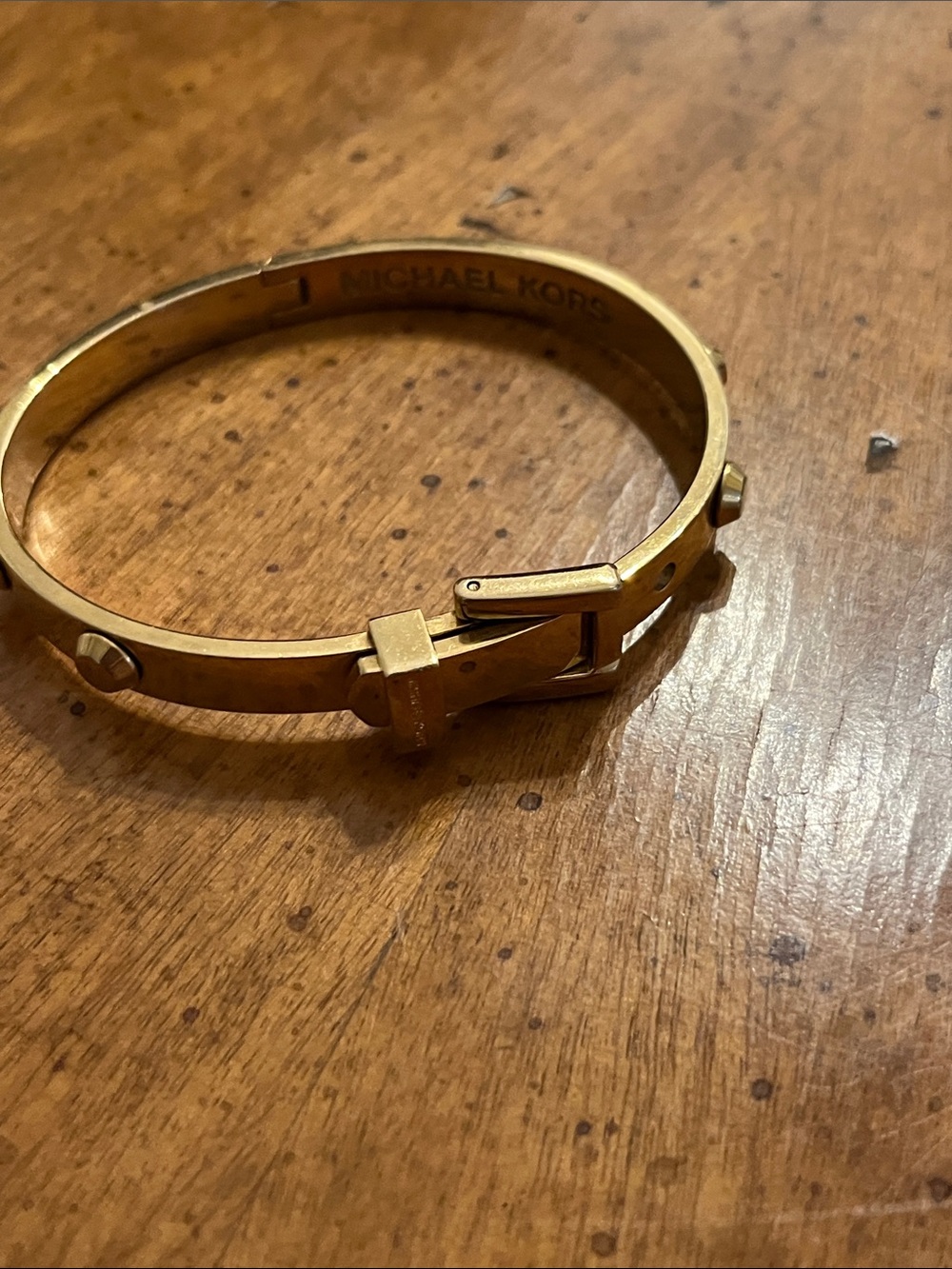 Vintage Michael Kors Gold Toned Belt Buckle Bracelet